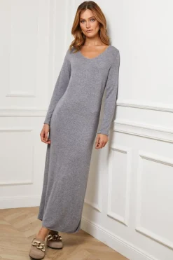 Femme Fleur de cachemire Robes^Robe Evy Gris