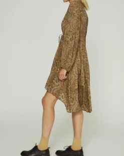 Femme Swildens Robes^Robe Ezia imprimée beige