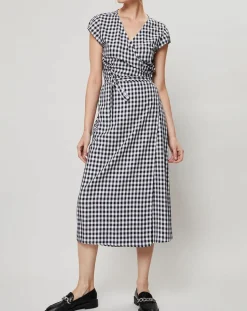 Femme J.Crew Robes^Robe Fabrizia Vichy bleu/blanc