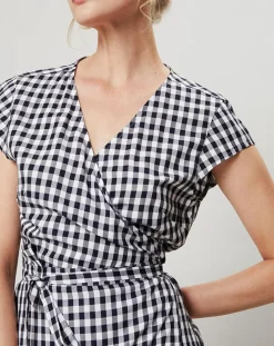Femme J.Crew Robes^Robe Fabrizia Vichy bleu/blanc