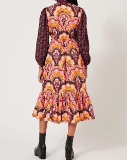 Robe Fall Winter Mix imprimée rose/multicolore-Manoush Sale