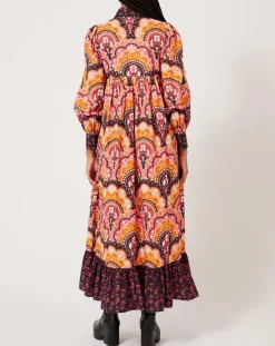 Femme Manoush Robes^Robe Fall Winter Mix imprimée rose/multicolore