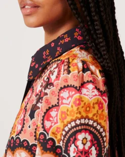 Femme Manoush Robes^Robe Fall Winter Mix imprimée rose/multicolore