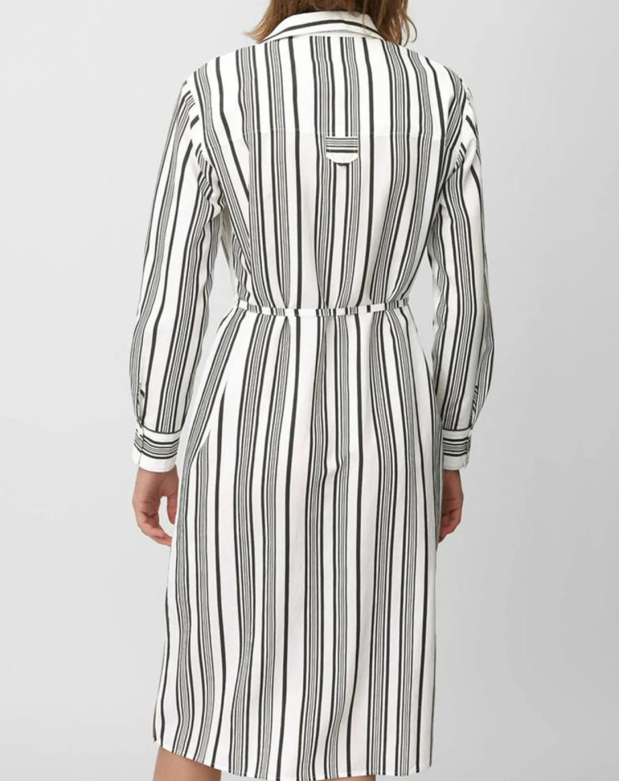 Robe fluide à rayures blanc/noir-Marc O'Polo Discount