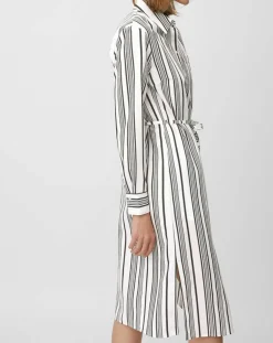 Robe fluide à rayures blanc/noir-Marc O'Polo Discount