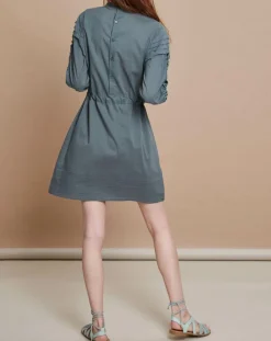 Femme Mare di Latte Robes^Robe Francesca bleu/gris