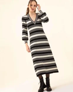 Robe Fresh blanc/noir-Indies Discount