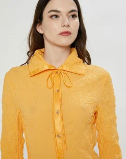 Femme Acne Studios Robes^Robe froissée orange