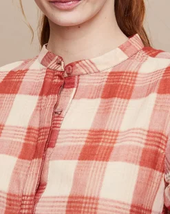 Femme Mare di Latte Robes^Robe Hanna Handloom Check rouille