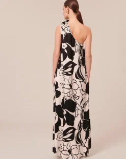 Femme Tara Jarmon Robes^Robe imprimé à fleurs noires craie