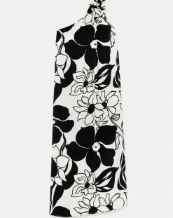 Femme Tara Jarmon Robes^Robe imprimé à fleurs noires craie