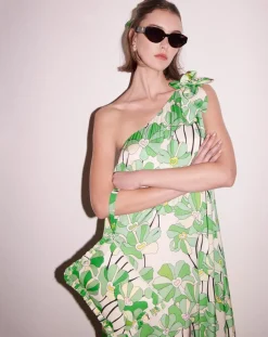 Femme Tara Jarmon Robes^Robe imprimé à fleurs verte