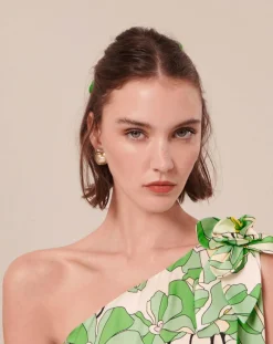 Femme Tara Jarmon Robes^Robe imprimé à fleurs verte