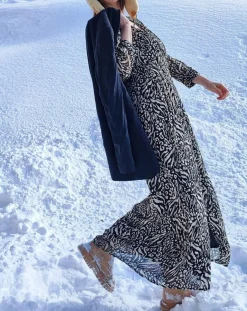 Femme See u Soon Robes^Robe imprimée Alix noire