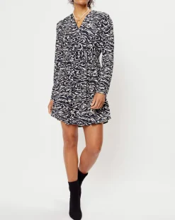 Femme See u Soon Robes^Robe imprimée Nala noire
