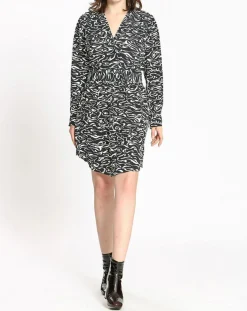 Femme See u Soon Robes^Robe imprimée Nala noire
