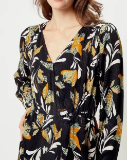 Femme See u Soon Robes^Robe imprimée Solène noire