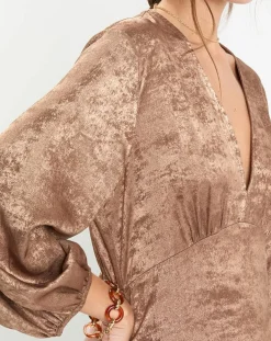 Robe irisée Glam marron-Lauren Vidal Online