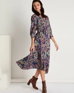 Femme See u Soon Robes^Robe Kassandra imprimée marine