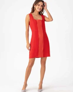 Femme Bleu Blanc Rouge Robes^Robe Kimi terre de sienne