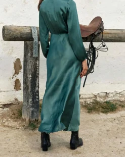 Robe Kimi verte-Lauren Vidal Outlet