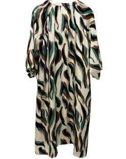 Femme See u Soon Robes^Robe Léa satinée imprimée vert/multicolore