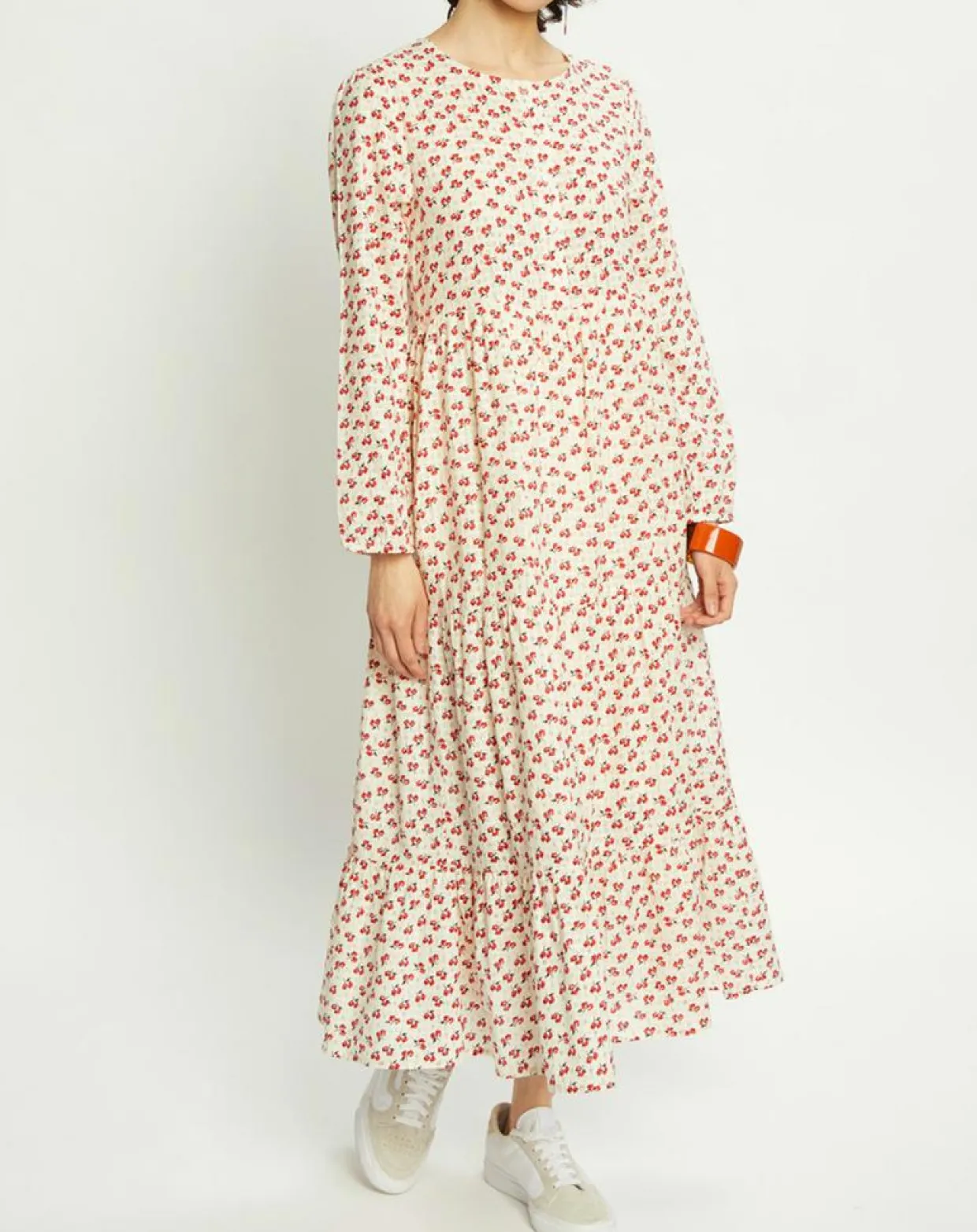 Robe Laila à fleurs écru/groseille-Harris Wilson Discount