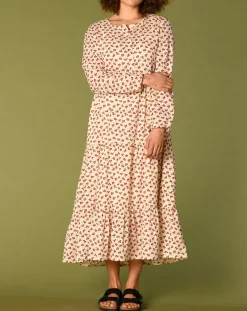 Robe Laila à fleurs écru/groseille-Harris Wilson Discount