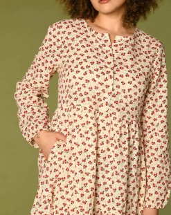 Robe Laila à fleurs écru/groseille-Harris Wilson Discount