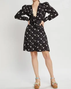 Femme Manoush Robes^Robe Lama imprimée noire