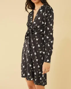 Femme Manoush Robes^Robe Lama imprimée noire