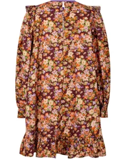 Robe Liberty Fauve imprimée cerise noire/multicolore-Manoush Clearance