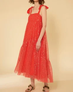 Femme Manoush Robes^Robe longue Baby Flower coquelicot