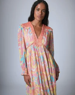 Robe longue Bollywood print-Manoush Hot
