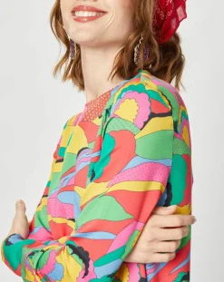 Femme Manoush Robes^Robe longue Caftan Purple Country Pop fluo