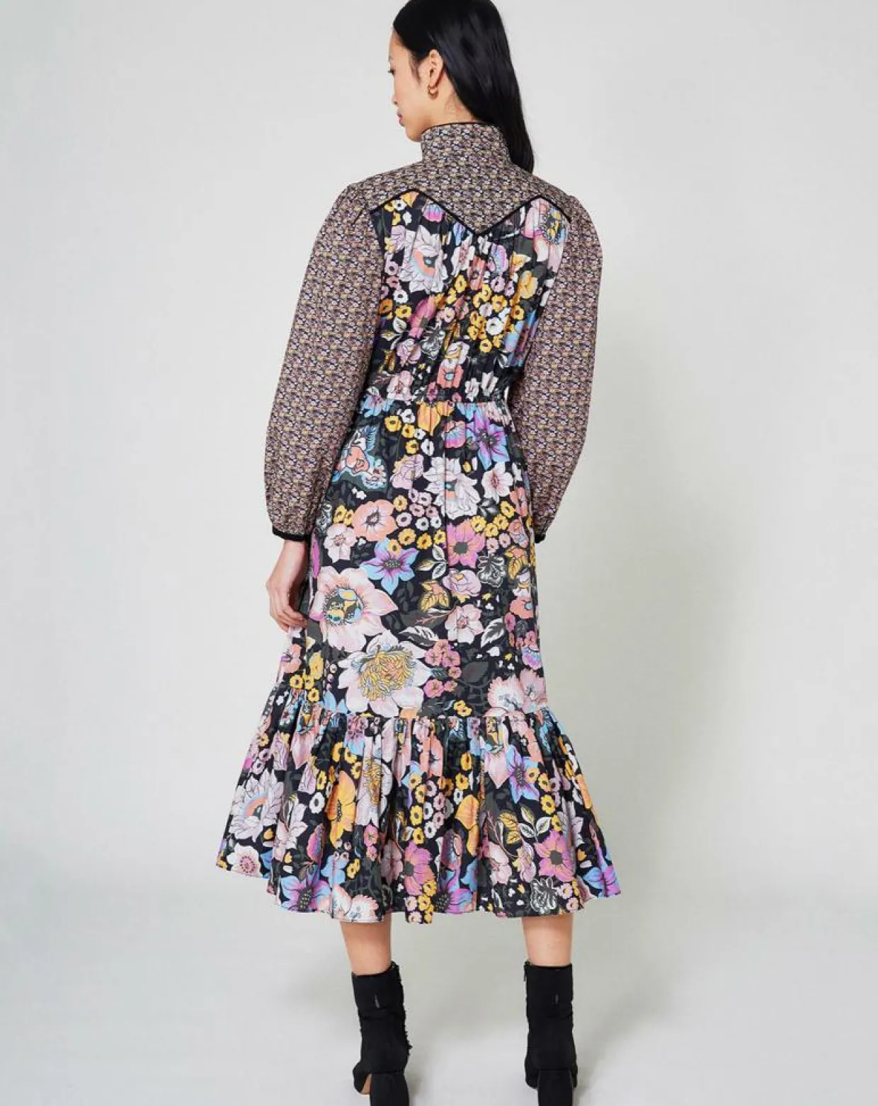 Robe longue Carnaby mix print-Manoush Outlet