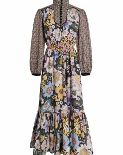 Robe longue Carnaby mix print-Manoush Outlet