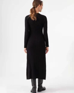 Robe Longue en Laine mélangée Rosemay noire-Indies Best