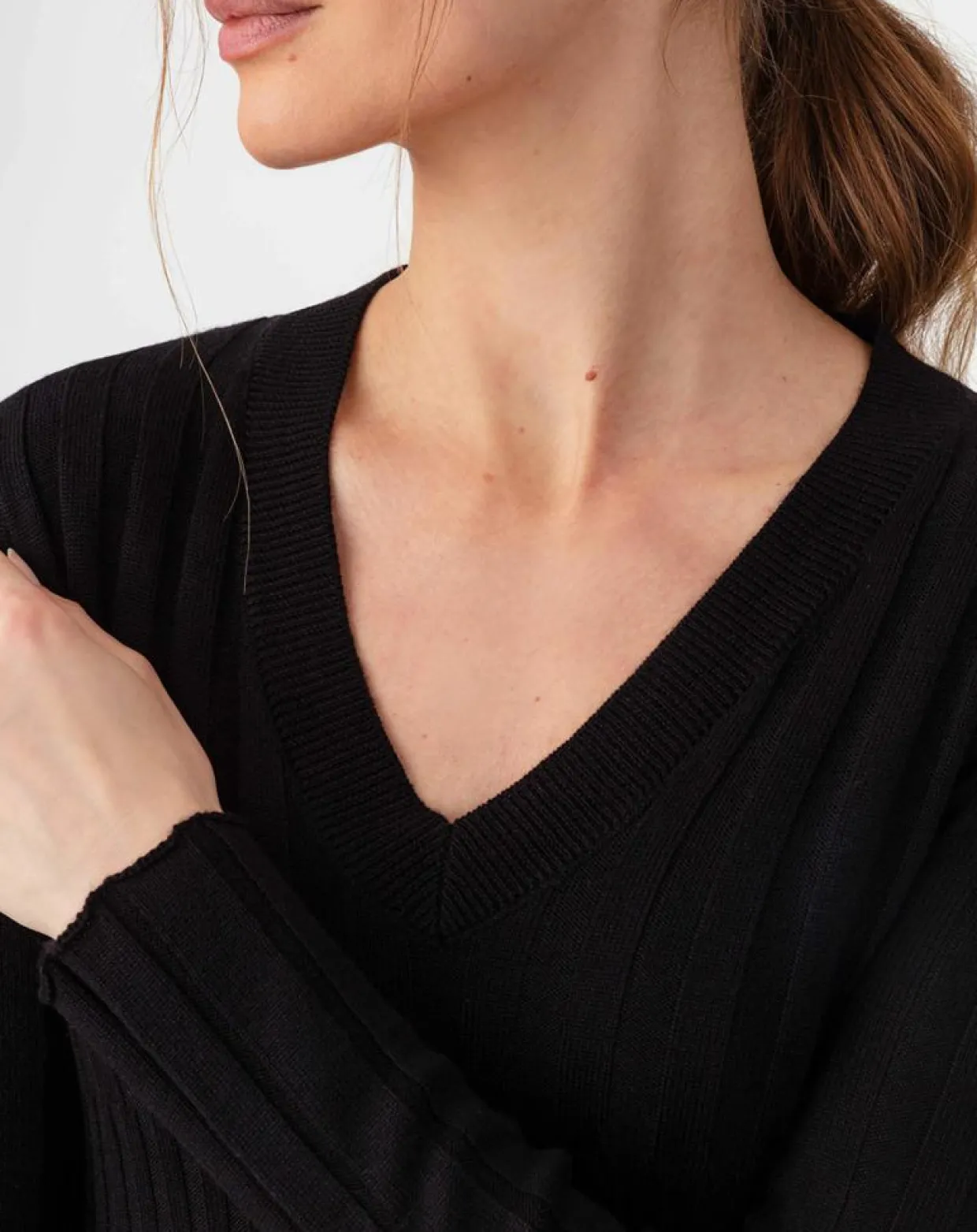 Robe Longue en Laine mélangée Rosemay noire-Indies Best