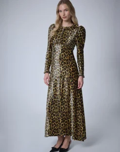 Robe longue en Velours Panther unique-Manoush Discount