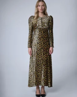 Robe longue en Velours Panther unique-Manoush Discount