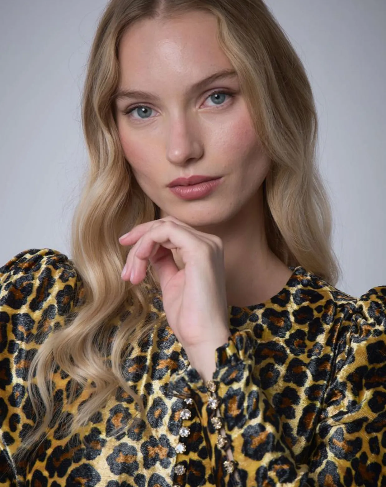 Robe longue en Velours Panther unique-Manoush Discount