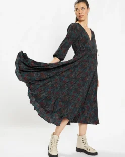Femme Galeries Lafayette Robes^Robe longue et plissée Gaia noire