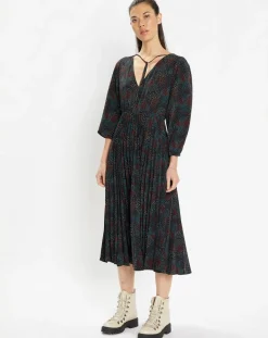 Femme Galeries Lafayette Robes^Robe longue et plissée Gaia noire