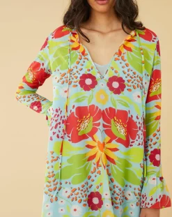 Femme Manoush Robes^Robe longue Mexico imprimée bleue