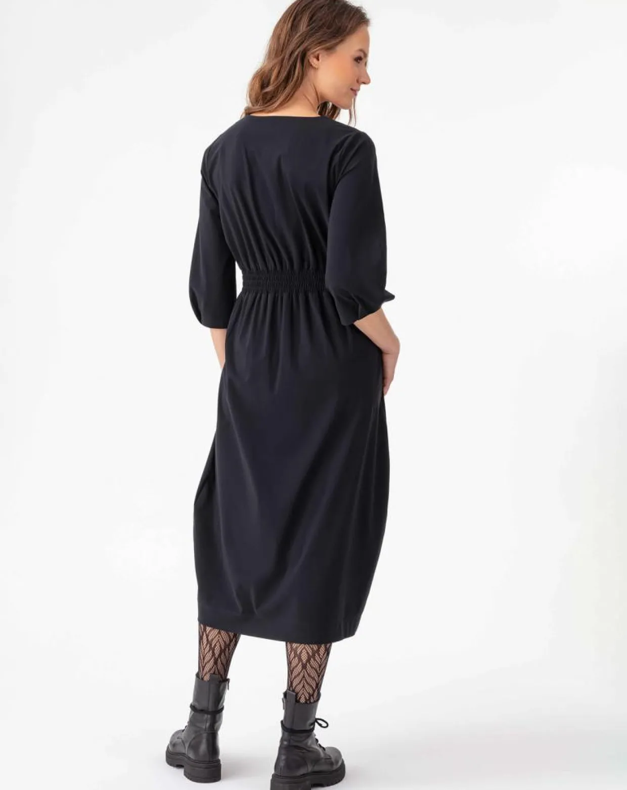 Robe Longue Miranda noire-Indies Sale