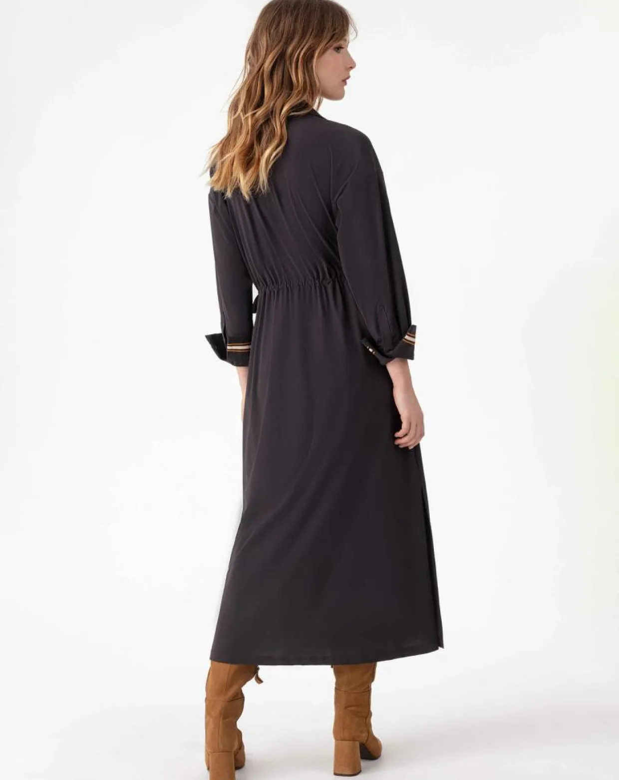 Robe Longue Rhea choco-Indies Outlet