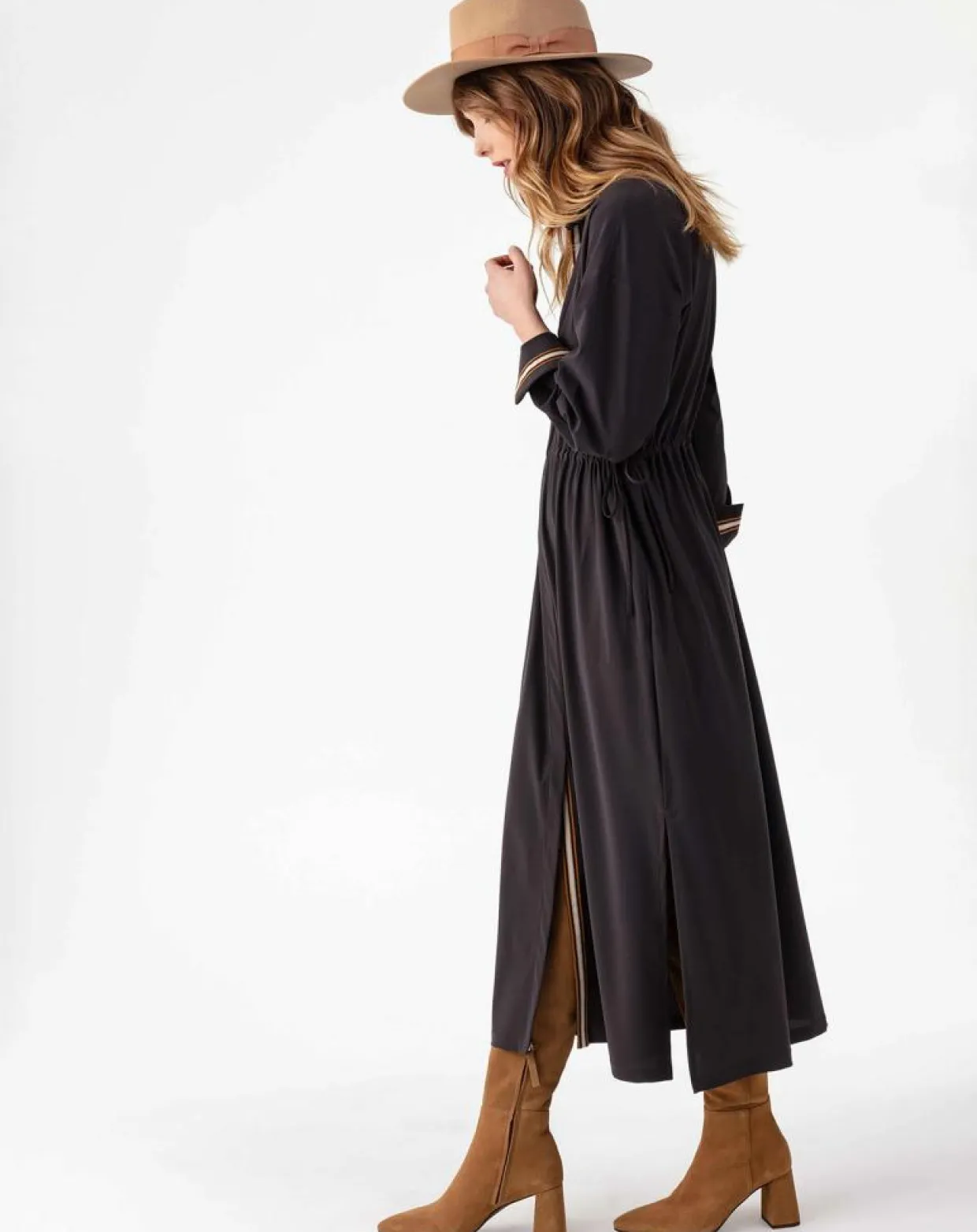 Robe Longue Rhea choco-Indies Outlet
