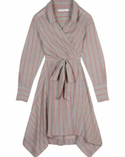 Femme Mare di Latte Robes^Robe Malorie Pastel rayée rouge/bleu