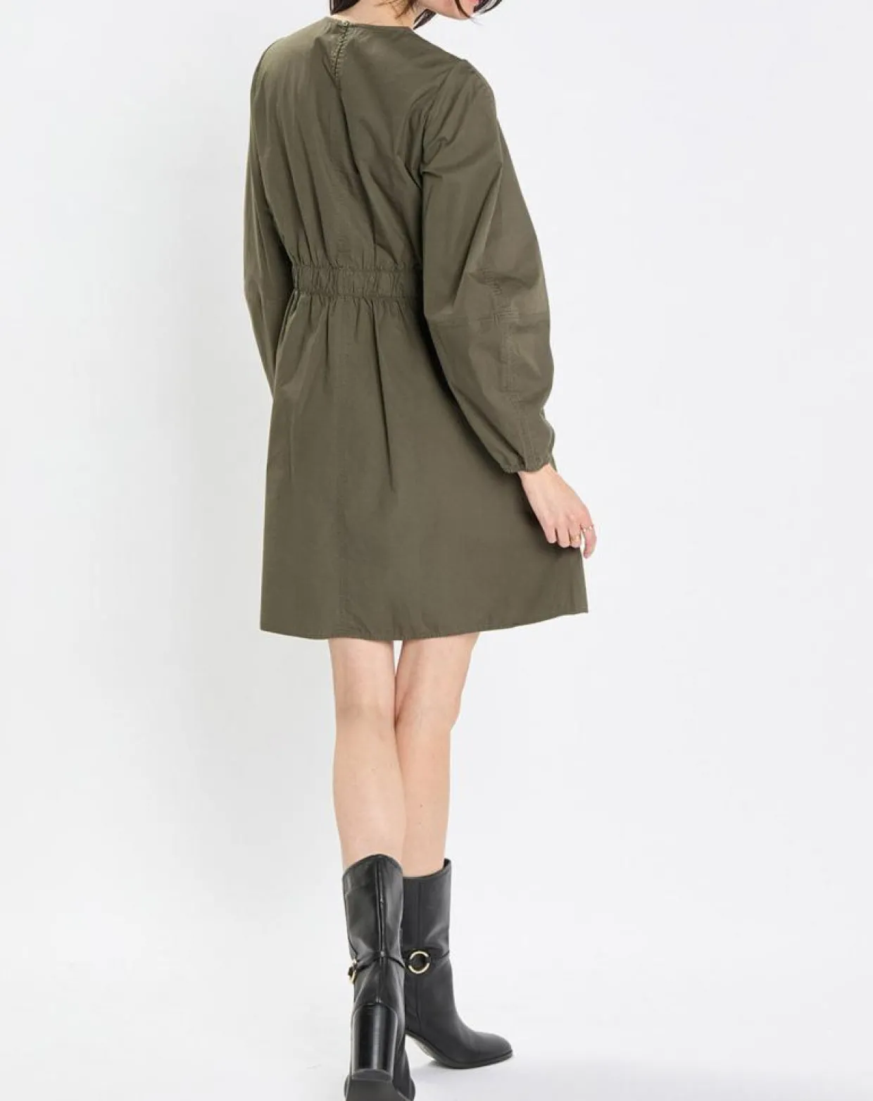 Robe manches ballons kaki-Marc O'Polo Hot